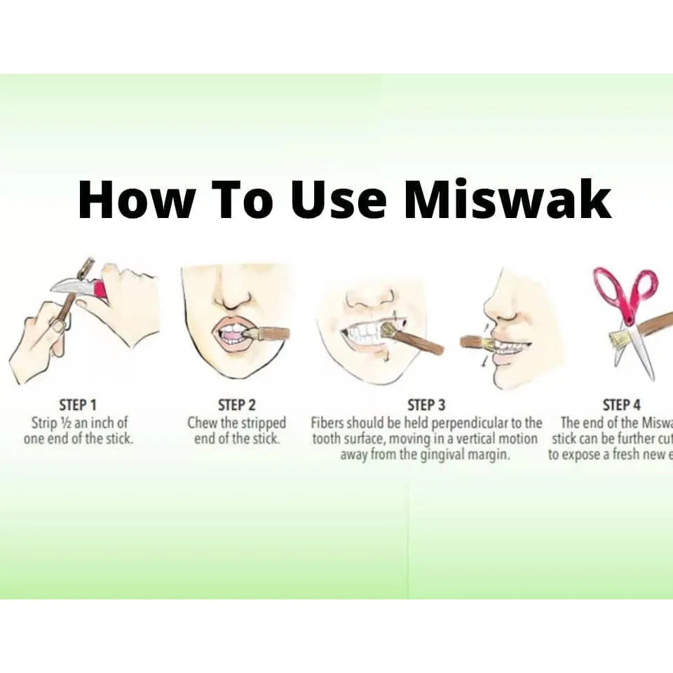 3pcs Miswak Sewak Stick For Cleaning Traditional Natural Misvak Siwak Miswaak Stain Removal Travel Soft Peelu